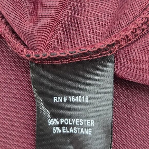 Calessa Button Up Down Shirt Womens Size 1X Red Floral Embroidered Velvet Boho - Picture 7 of 8